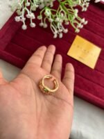 Trendy Green stone design Adjustable size Ad stone Ring♥️ 1284 - Image 3