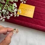 Trendy Green stone design Adjustable size Ad stone Ring♥️ 1284