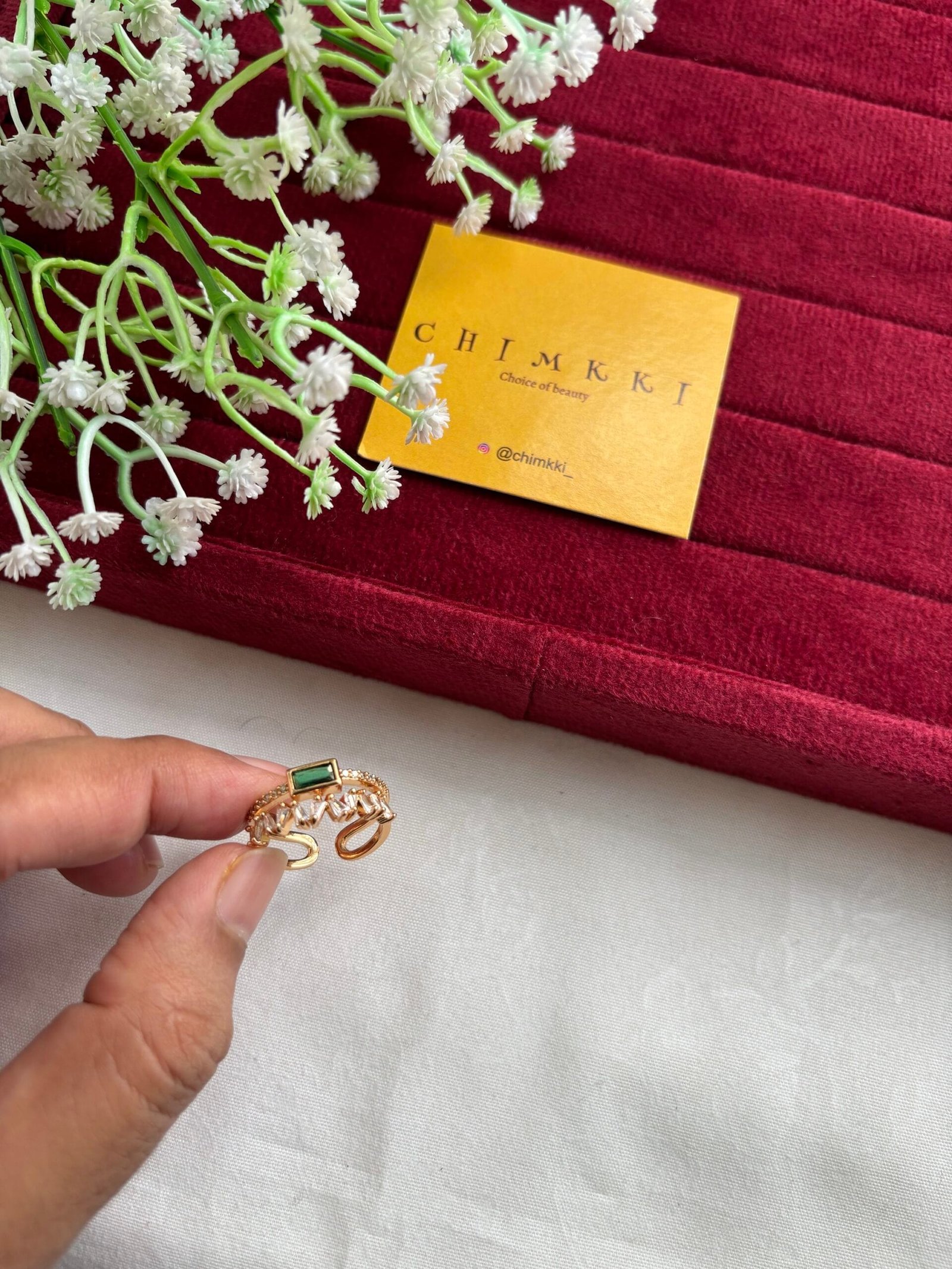 img_0954 Trendy Green stone design Adjustable size Ad stone Ring♥️ 1284 - Image 1