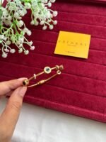 Beautiful Black circle design Golden Open bangle ♥️1277 - Image 2