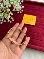 Beautiful Black circle design Golden Open bangle ♥️1277 - Image 4