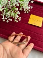 Beautiful White stone design open bangle♥️1278 - Image 4