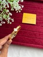 Stainless steel Beautiful clover design Golden open bangle✨1292 - Image 2