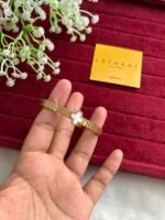 Stainless steel Beautiful clover design Golden open bangle✨1292 - Image 3