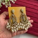 Beautiful pearl Kundan design party wear earrings ✨1330