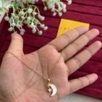 Beautiful moon and star design Golden Necklace 😍🌙🌟1428