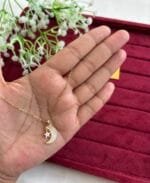 Beautiful moon and star design Golden Necklace 😍🌙🌟1428 - Image 2