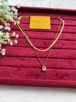 Stainless steel Double layer Golden Necklace ✨1357 - Image 3