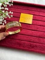 Beautiful broad design Golden open bangle🌟1324 - Image 2