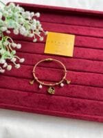 Stainless steel Beautiful heart design charms Golden open bangle♥️ 1322 - Image 5