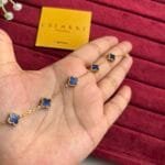 Stainless steel Blue stone beautiful clover design bracelet 😍💙 1308