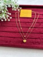 Double layer heart design Golden Necklace ♥️
1364 - Image 2