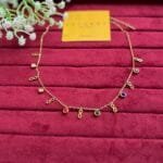 Beautiful infinity design multicolour stone charm Golden Necklace 🌟1429