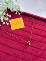 Beautiful love design with white stone Golden Necklace ♥️1400