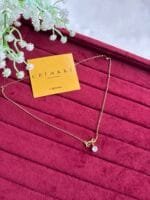 Beautiful love design with white stone Golden Necklace ♥️1400 - Image 3