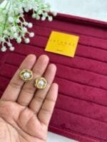 Beautiful flower design golden earrings ✨1355 - Image 4