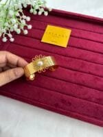 Stainless steel Beautiful flower design cuff type open bangle🌸 1390 - Image 3