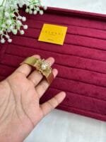 Stainless steel Beautiful flower design cuff type open bangle🌸 1390 - Image 4