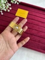 Stainless steel Beautiful flower design cuff type open bangle🌸 1390 - Image 2