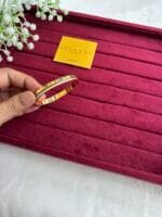 Stainless steel Beautiful green stone design open bangle✨1359 - Image 2