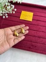 Trendy Beautiful drop Golden earrings✨1354