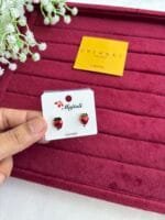 Beautiful cute strawberry design earrings✨🍓1352 - Image 2