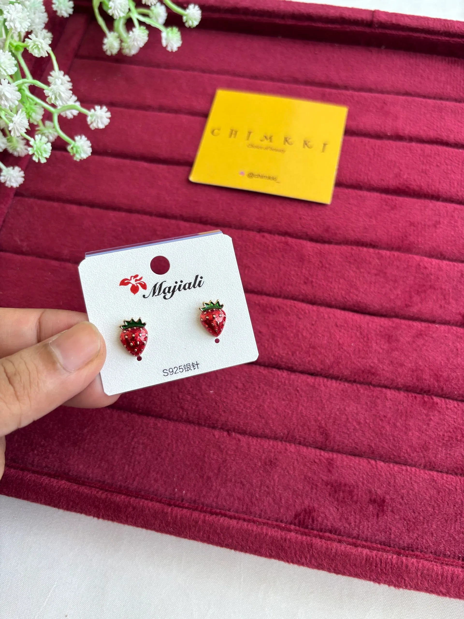 img_2370 Beautiful cute strawberry design earrings✨🍓1352 - Image 1