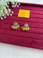 Trendy Beautiful cute haldi yellow designer earrings ✨♥️1350 - Image 3