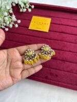 Trendy Beautiful cute haldi yellow designer earrings ✨♥️1350 - Image 2