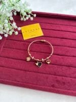 Stainless steel Beautiful Rosegold heart design open bangle✨1363 - Image 3