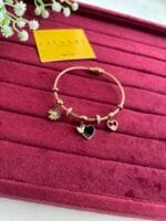 Stainless steel Beautiful Rosegold heart design open bangle✨1363 - Image 4