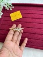 Stainless steel Beautiful Leaf design open bangle✨1366 - Image 4