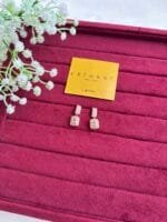 Stainless steel Beautiful Rosegold stone design earrings✨1347 - Image 3