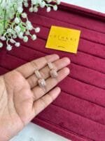 Stainless steel Beautiful Rosegold stone design earrings✨1347