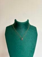 Stainless steel Beautiful star design pink stone Necklace 🌟🌸1399