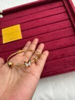 Stainless steel Beautiful Butterfly design Golden open bangle✨1386 - Image 4