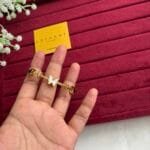 Stainless steel Beautiful Butterfly design Golden open bangle✨1386