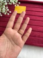 Trendy Ruby and white flower design Adjustable Ring🌸1420 - Image 2