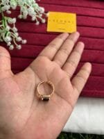 Black rectangular stone Adjustable Ring✨1391 - Image 2