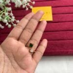 Trendy Green and white stone adjustable Ring♥️1416