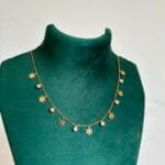 Stainless steel Beautiful snowflake design Golden Necklace ❄️1402