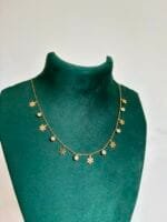 Stainless steel Beautiful snowflake design Golden Necklace ❄️1402