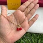 Stainless steel Beautiful cherry design Golden Necklace 🍒✨✨✨1398