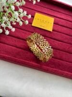 Stainless steel Beautiful leaf design Golden open bangle✨1394 - Image 3