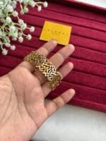 Stainless steel Beautiful leaf design Golden open bangle✨1394 - Image 4