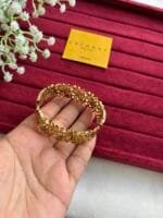 Stainless steel Beautiful leaf design Golden open bangle✨1394 - Image 5