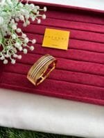 stainless steel Golden open bangle✨1396 - Image 5