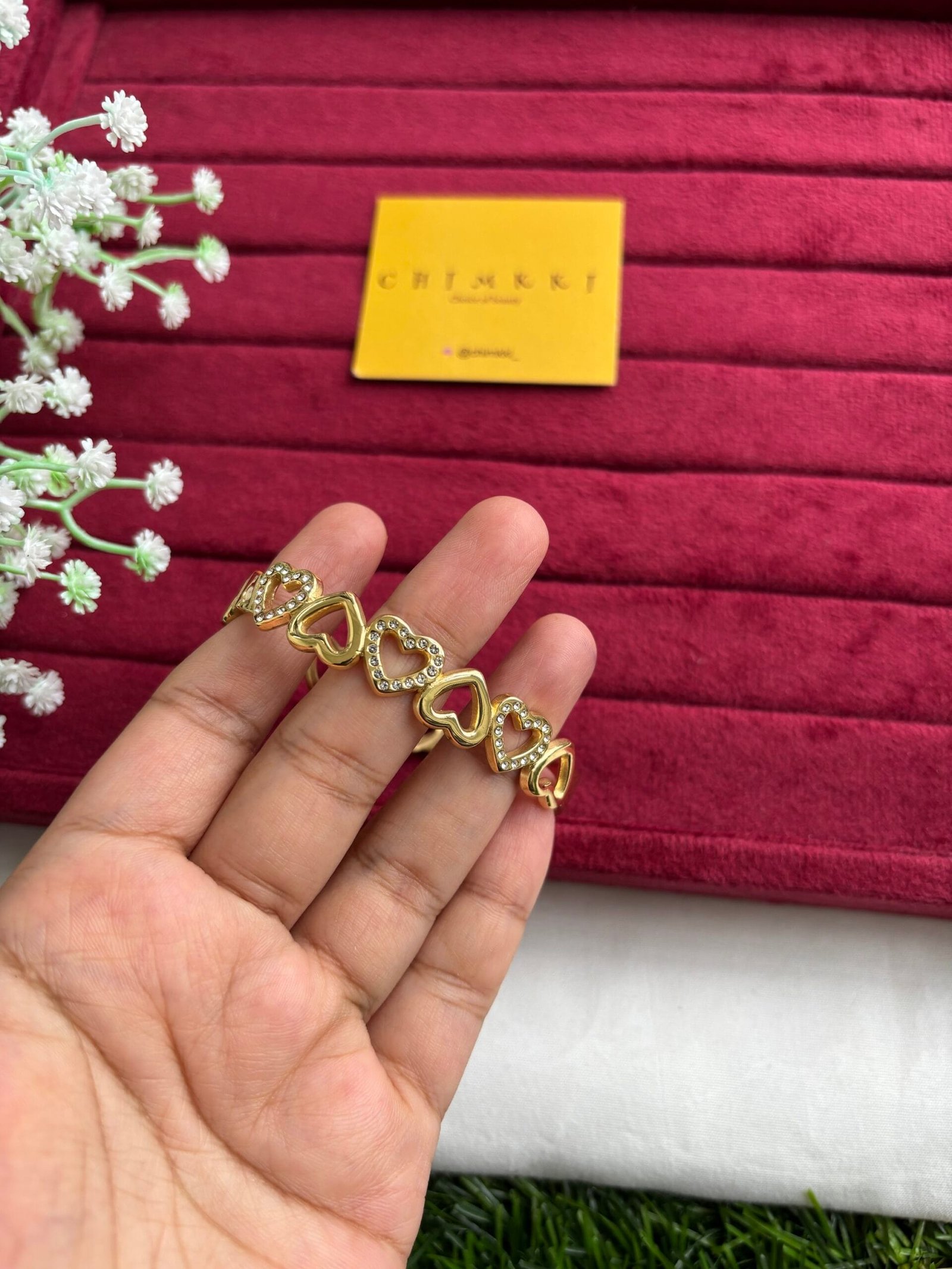 img_3283 Beautiful heart design open bangle✨1442 - Image 1