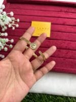 Beautiful moon design Golden open bangle ✨1464 - Image 3