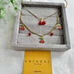 Stainless steel Beautiful cherry design Necklace and bracelet 🍒1414